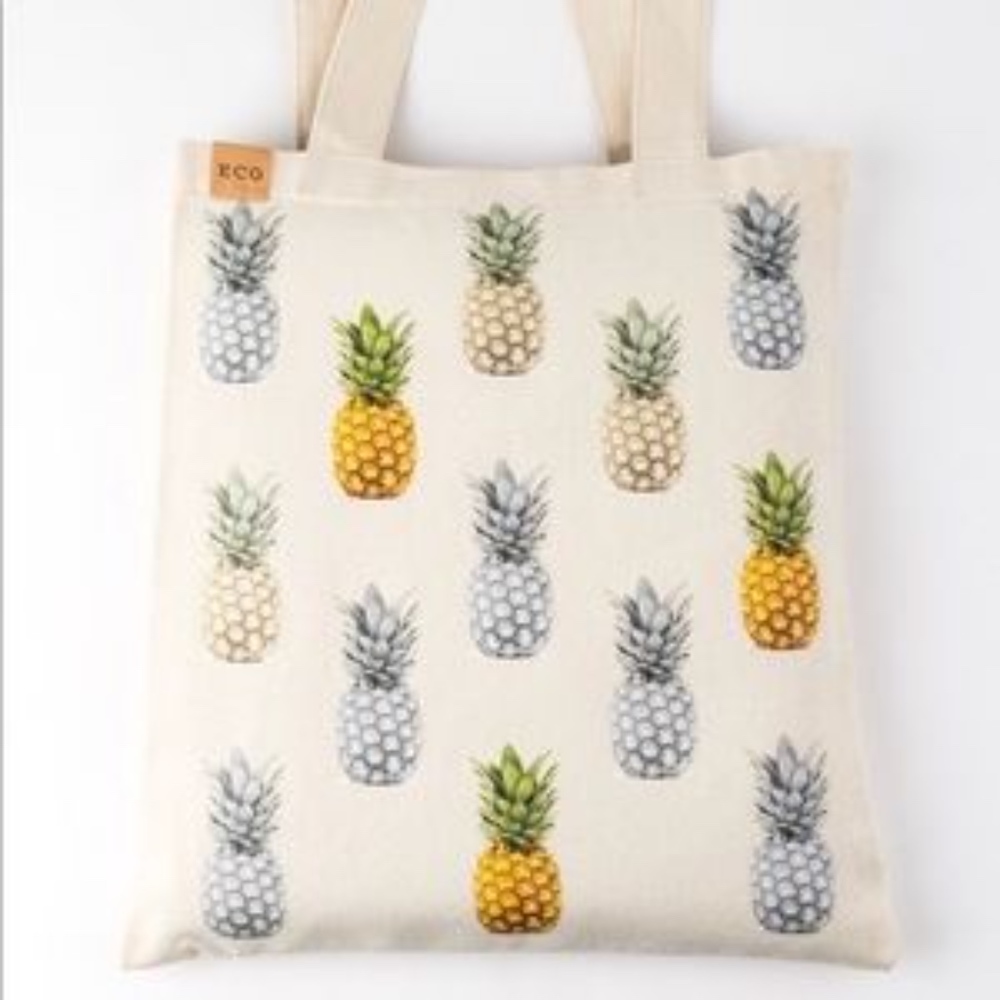 Pineapple Print Tote Bag! ONLY 2 LEFT!